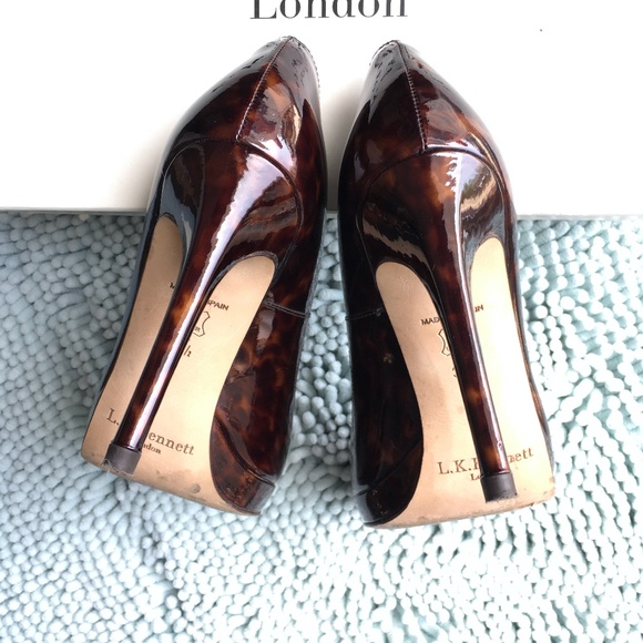 LK Bennett Tortoise Shell Sledge Heels - Picture 3 of 5